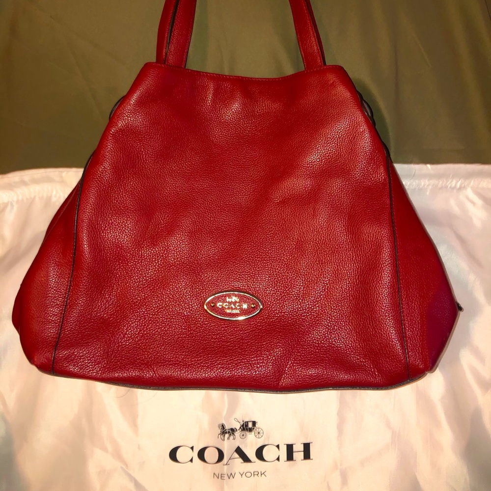 Coach Eddie Handbag - Red Currant